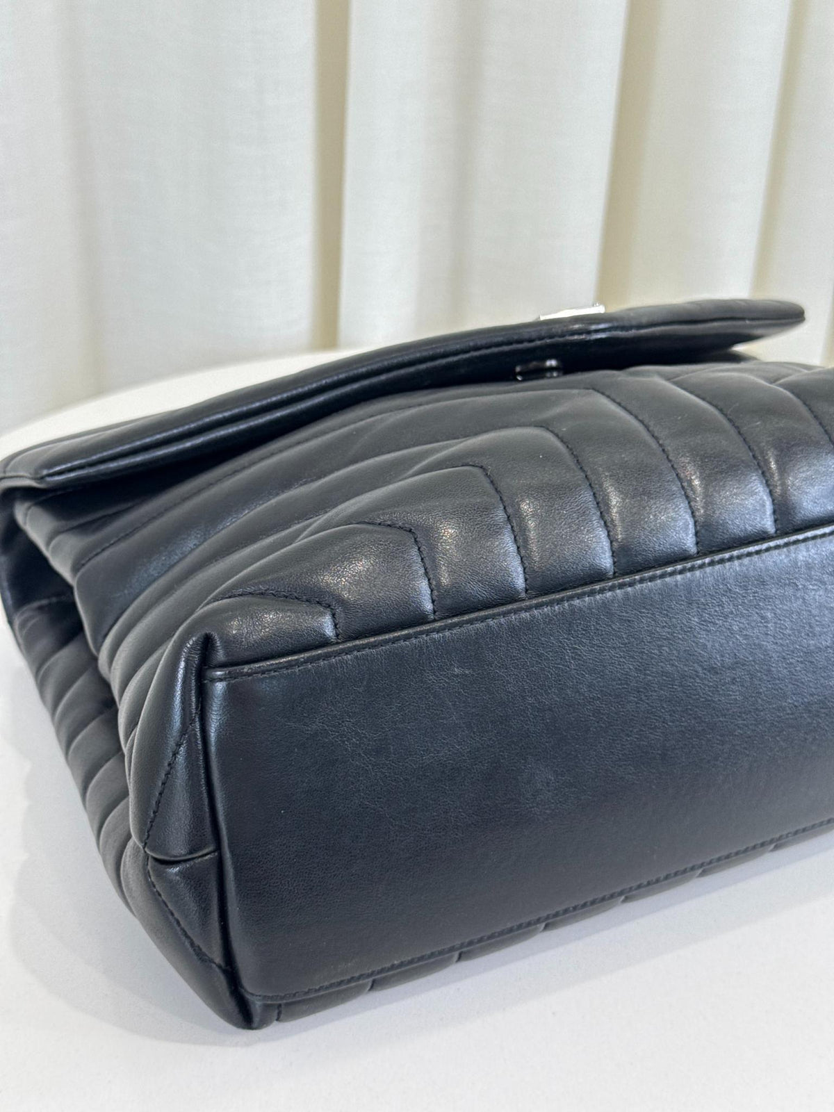Saint Laurent LouLou Medium Black Quilted Shoulder Bag