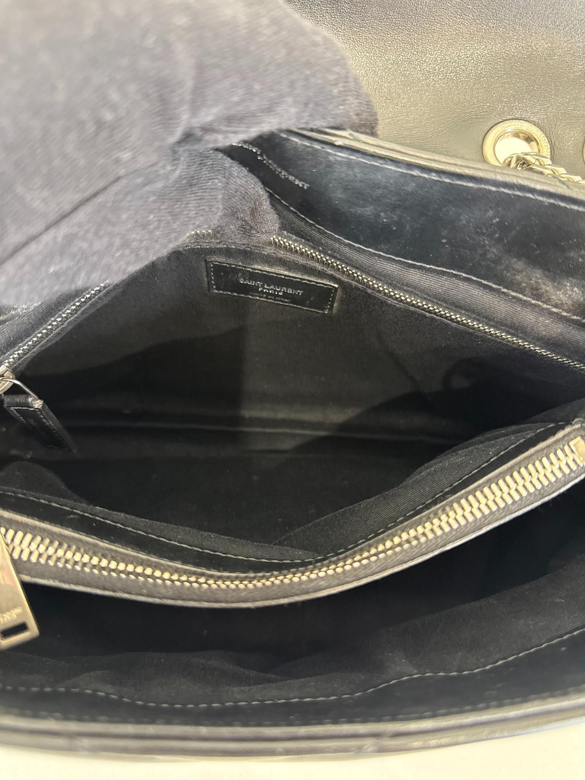 Saint Laurent LouLou Medium Black Quilted Shoulder Bag
