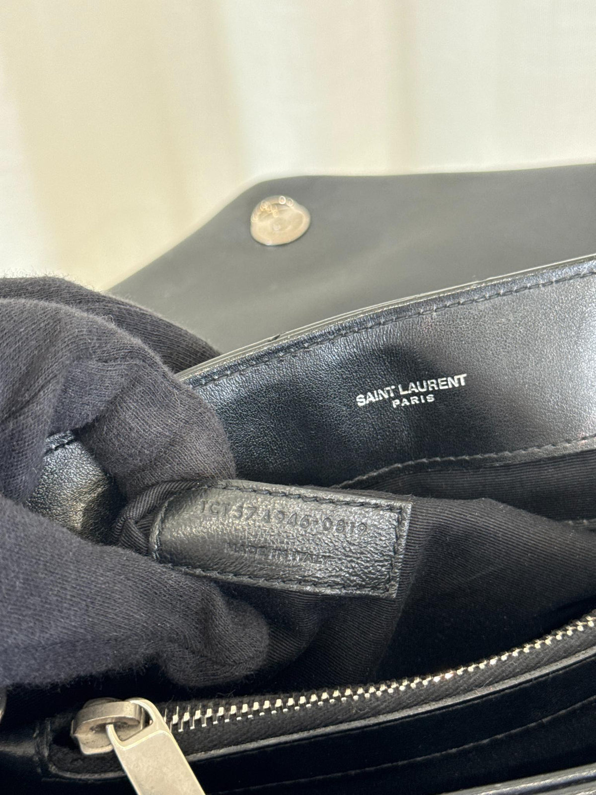 Saint Laurent LouLou Medium Black Quilted Shoulder Bag