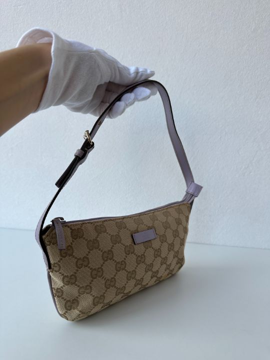 Gucci Monogram Pretty Boat Lilac Pochette