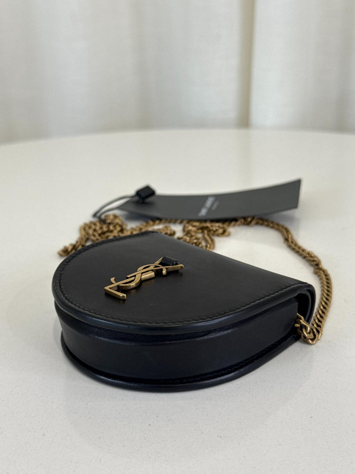 Saint Laurent Le K YSL-Plaque Leather Coin Purse