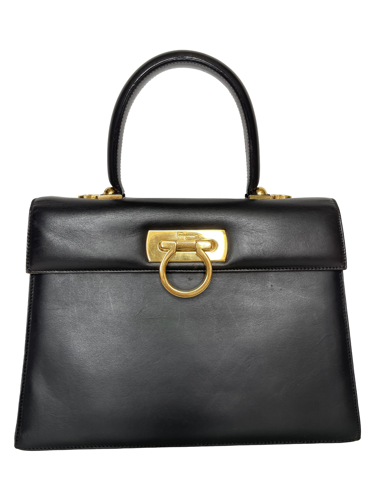 Salvatore Ferragamo Vintage Calfskin Gancini Top Handle