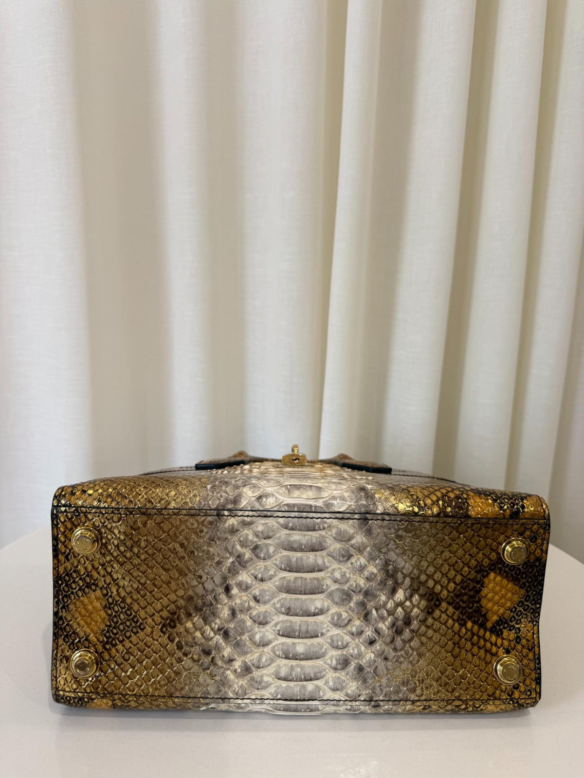 Louis Vuitton Limited Edition Gold Python City Steamer PM Bag