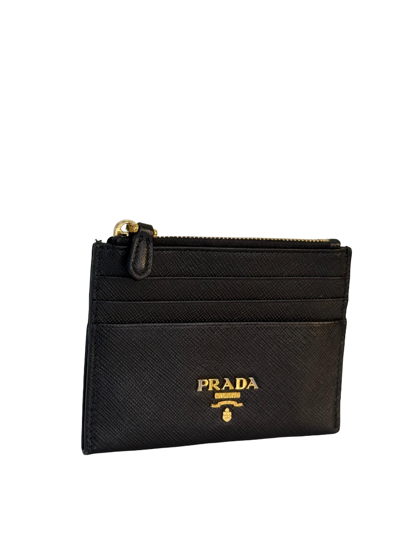 Prada Black Saffiano Leather Card Holder