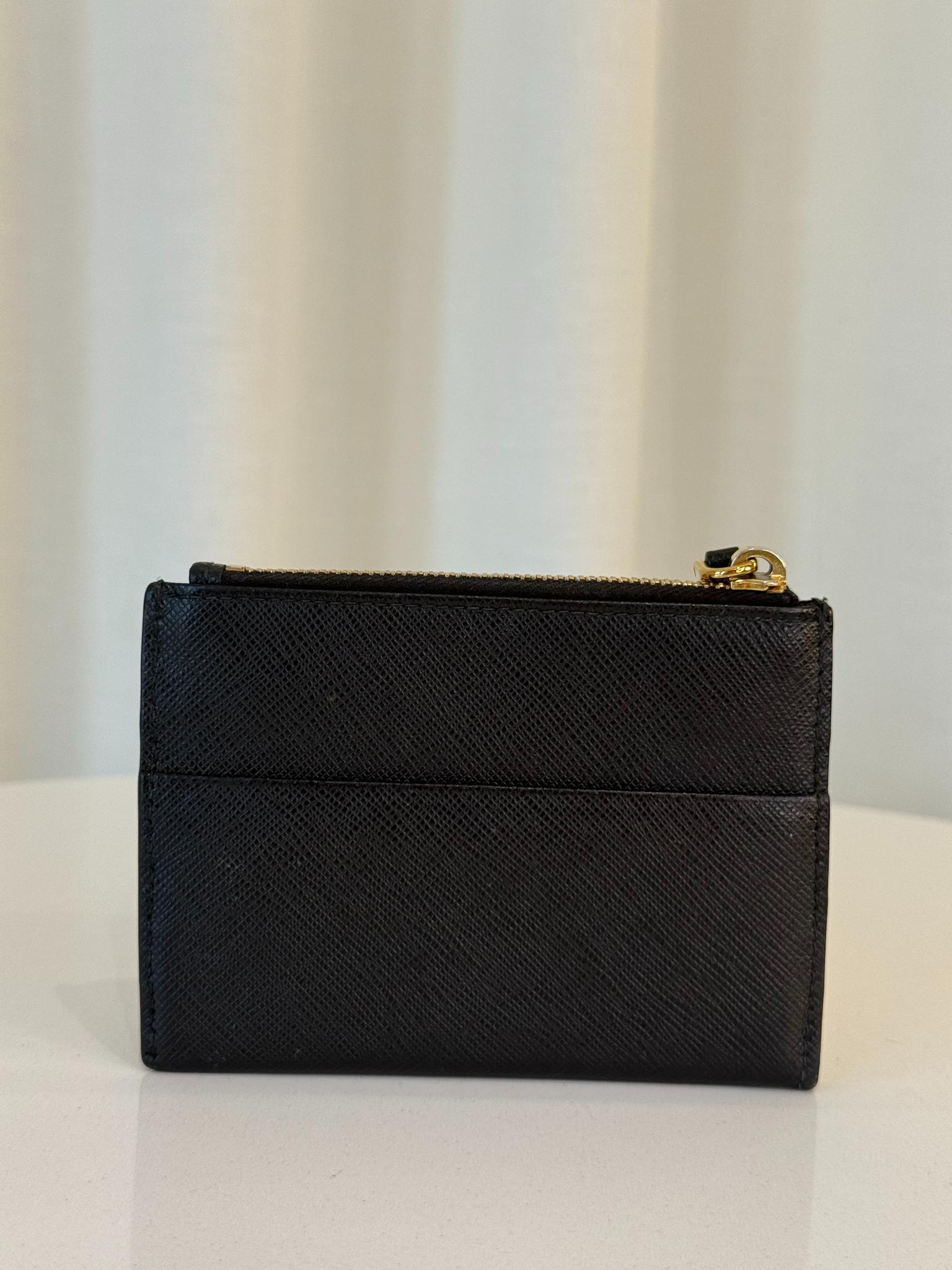 Prada Black Saffiano Leather Card Holder