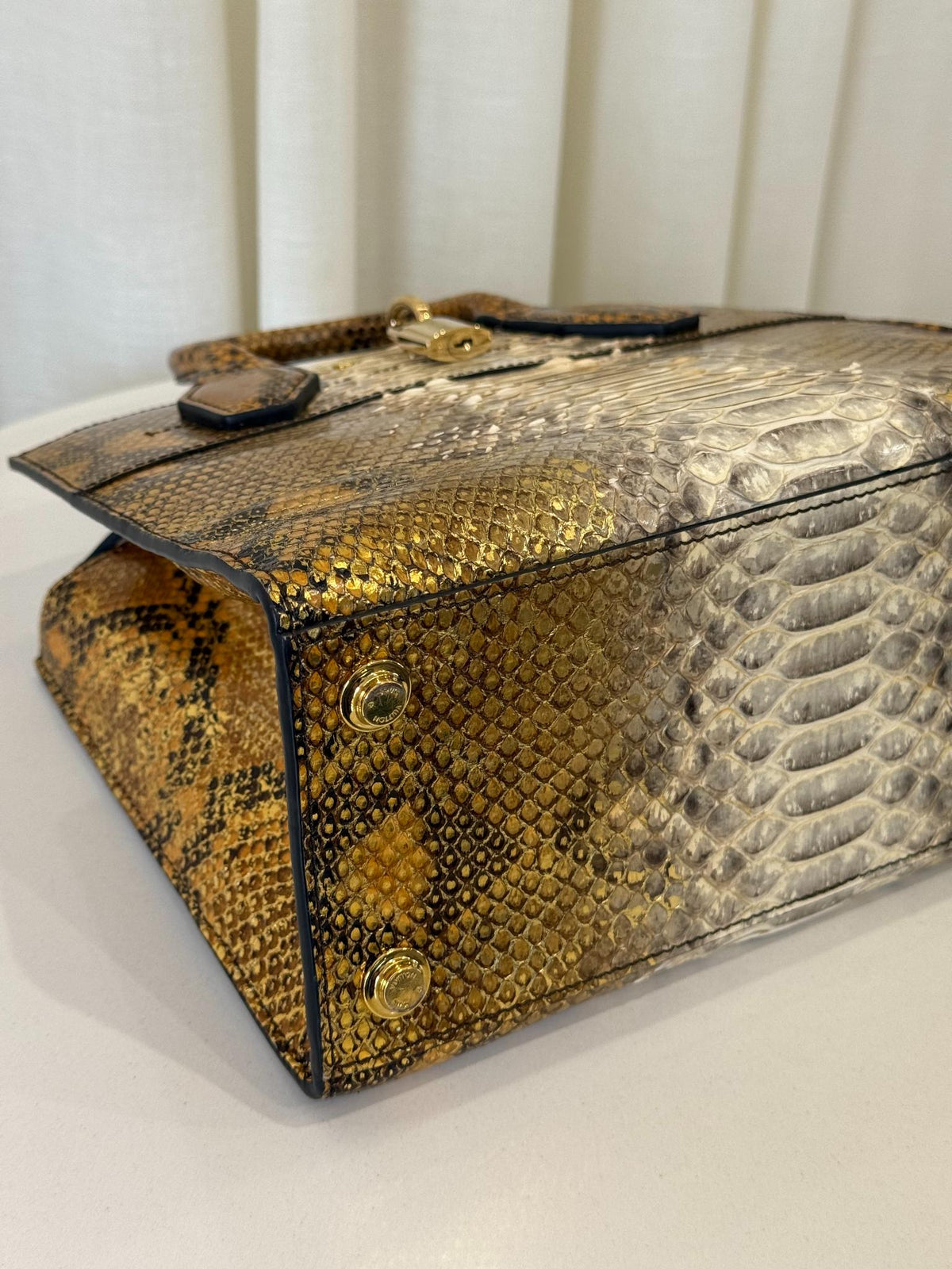 Louis Vuitton Limited Edition Gold Python City Steamer PM Bag