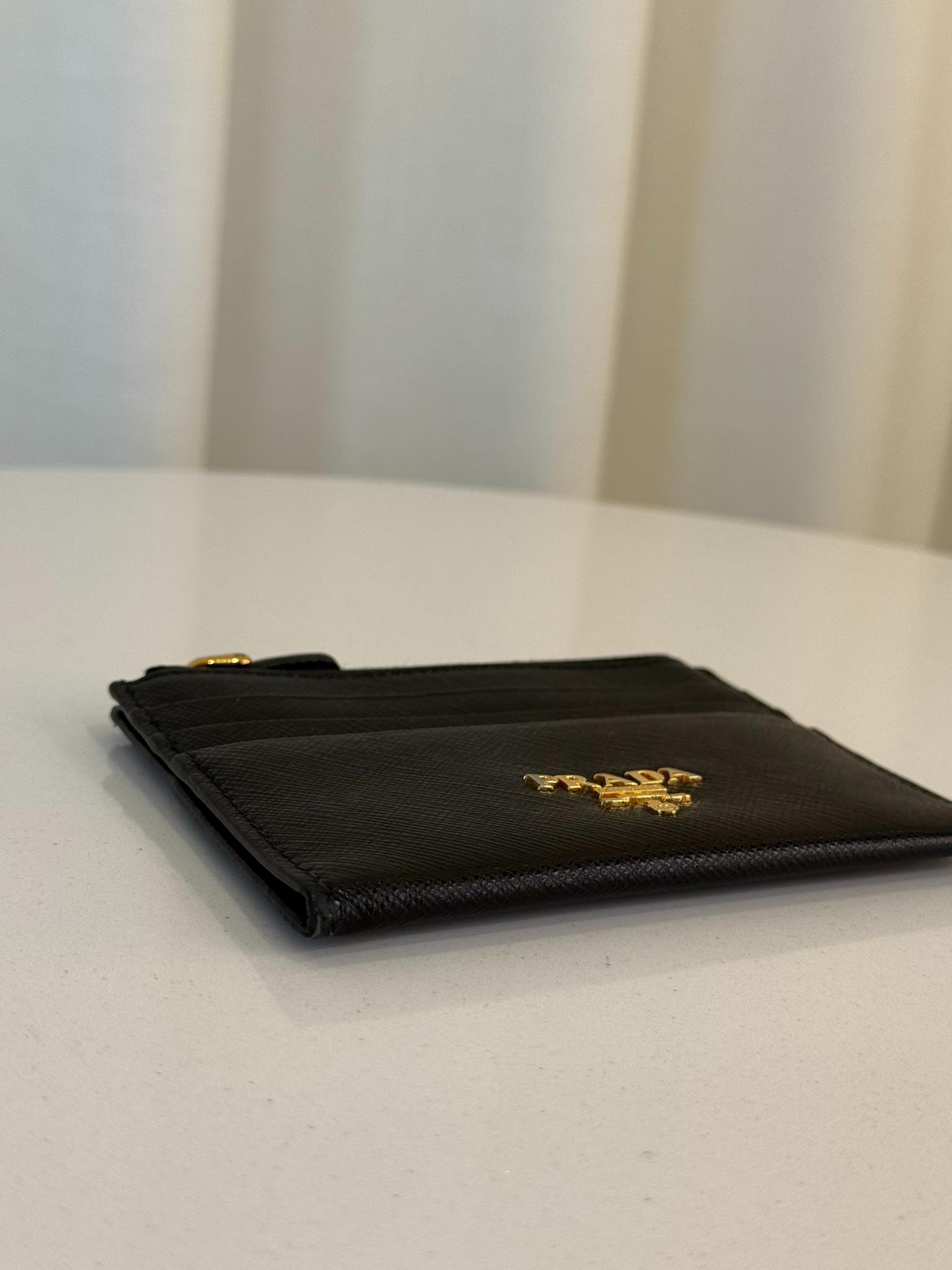 Prada Black Saffiano Leather Card Holder