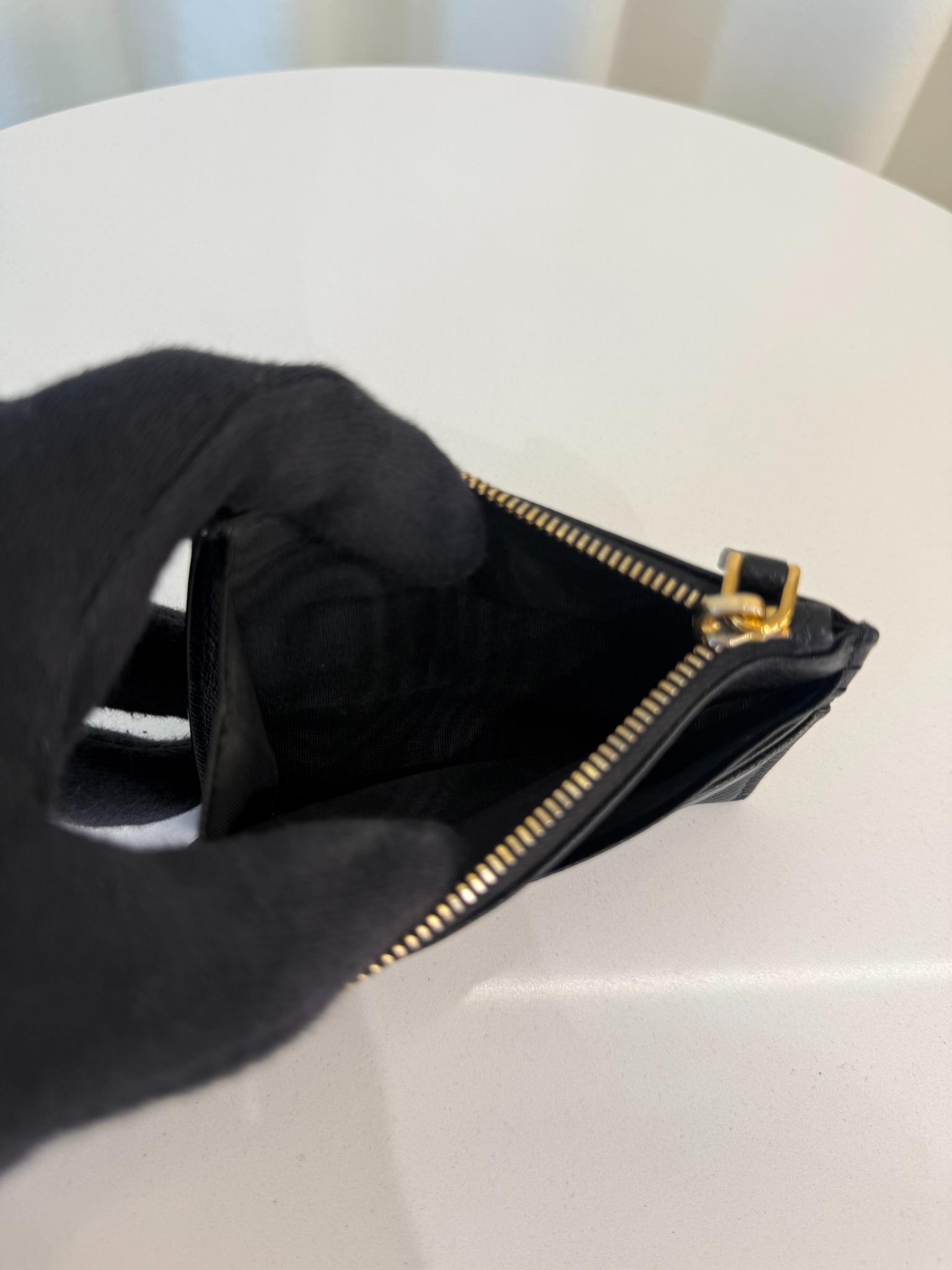 Prada Black Saffiano Leather Card Holder