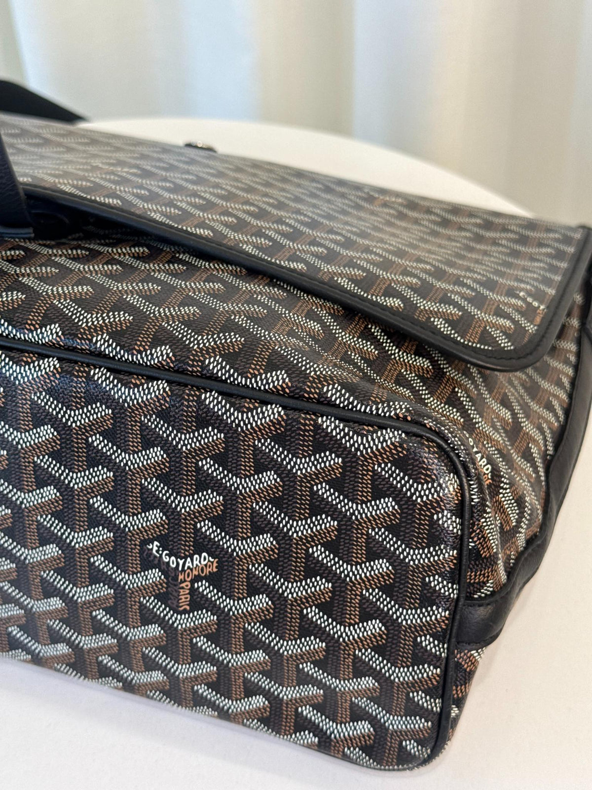 Goyard Goyardine Capetien Messenger Bag Black