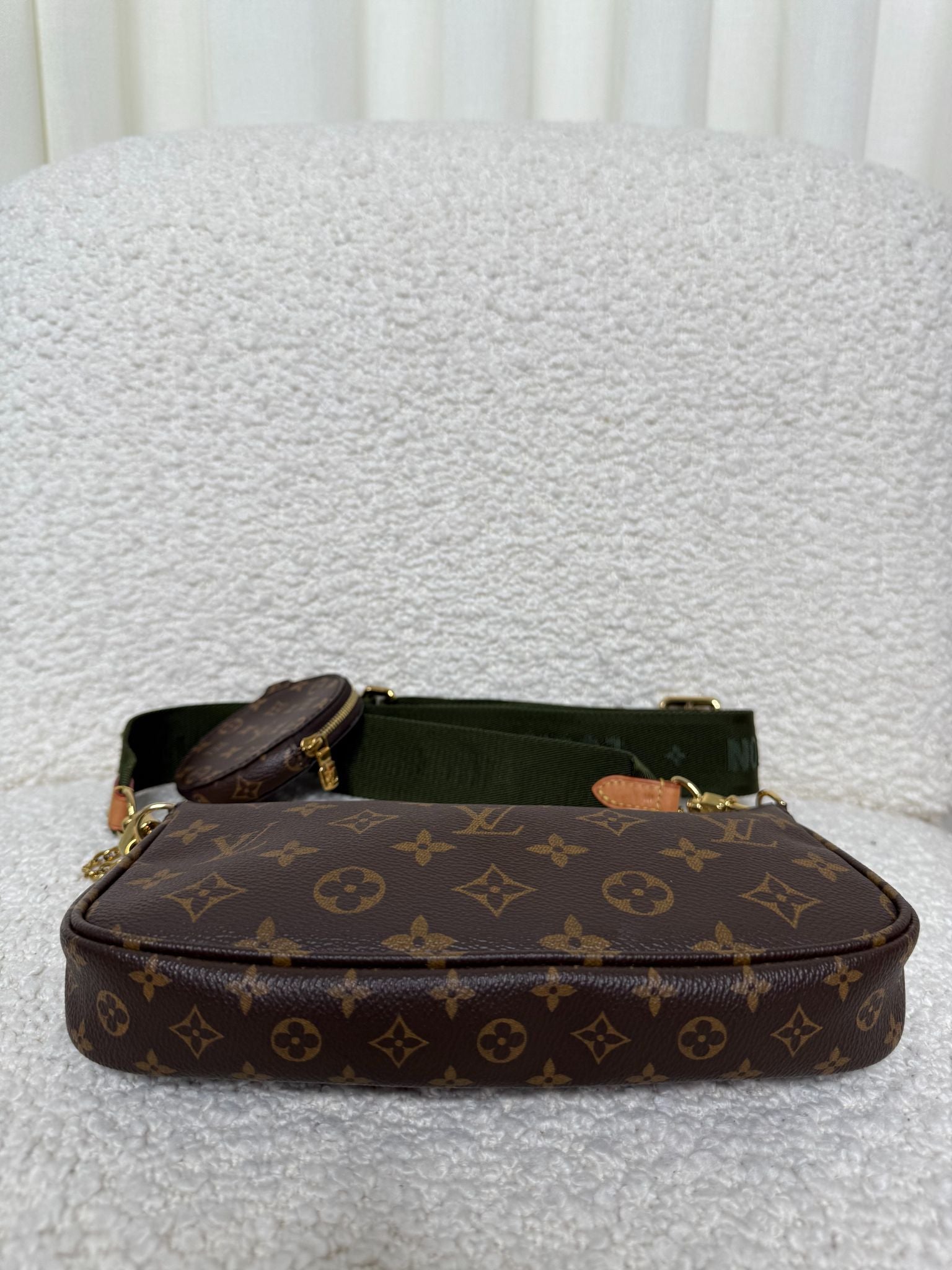 Louis Vuitton Multi Pochette Accessoires Khaki Strap Monogram Canvas
