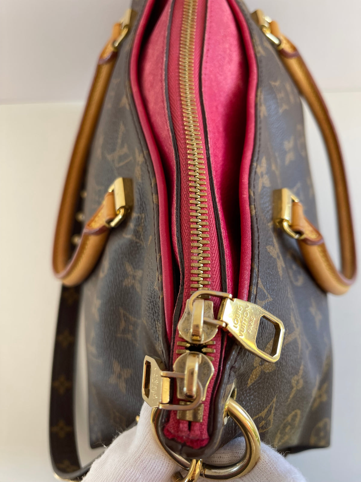 Louis Vuitton Pink Monogram Canvas Pallas MM Bag