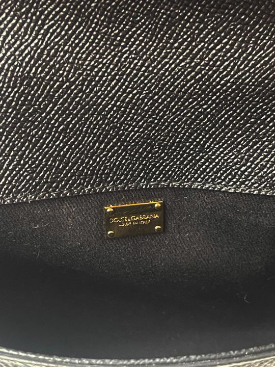 Dolce & Gabbana Black Mini Sicily Crossbody Bag