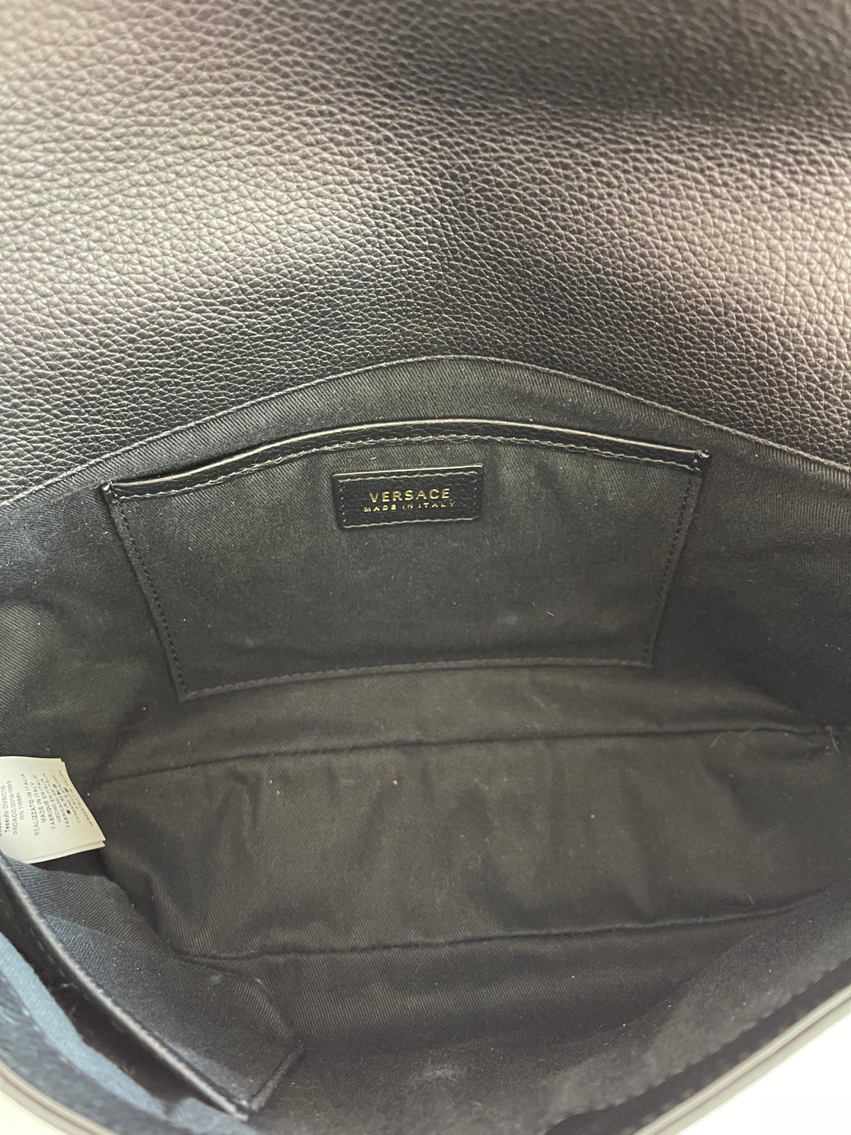Versace Medusa Black Leather Shoulder Bag
