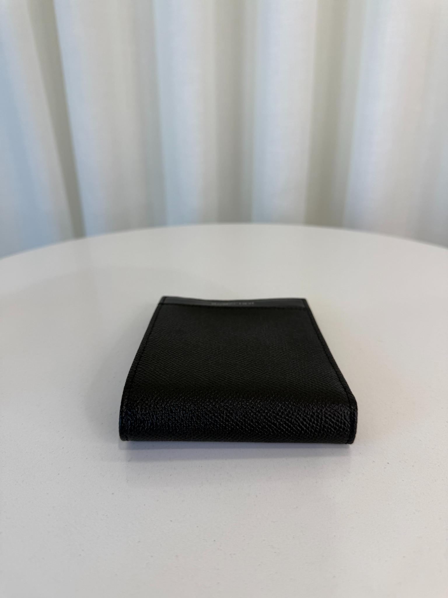Dolce Gabbana Men's Black Dauphine Leather Bifold Wallet