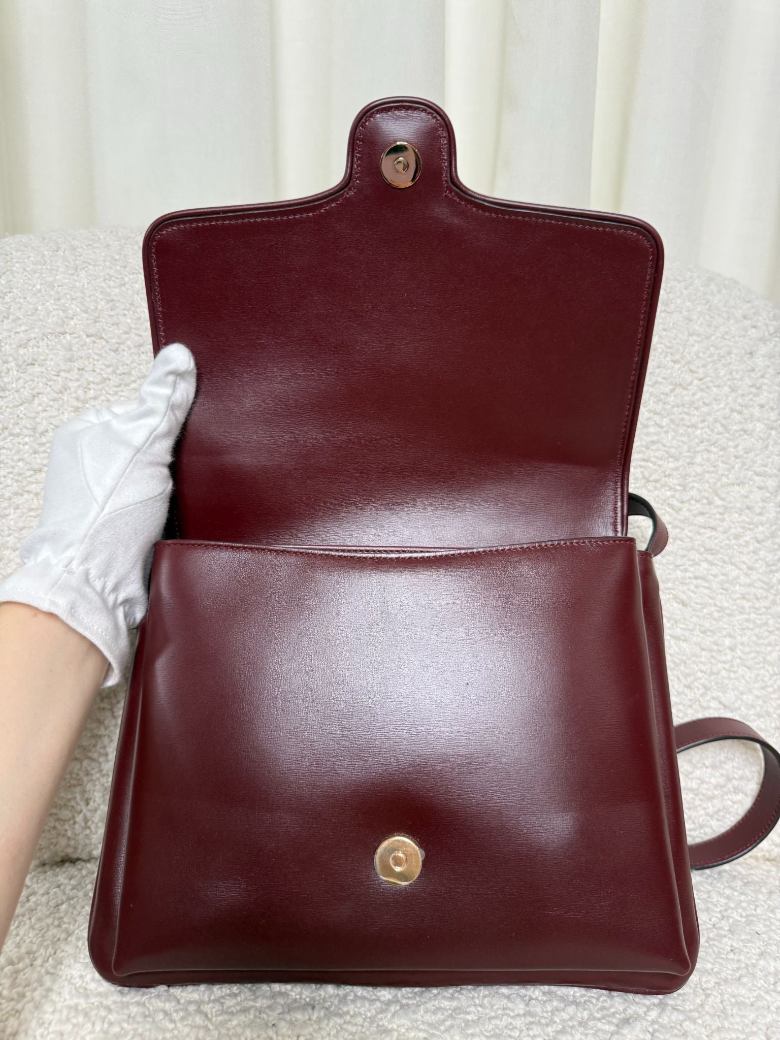 Gucci Arli Burgundy Calfskin Leather Crossbody Bag
