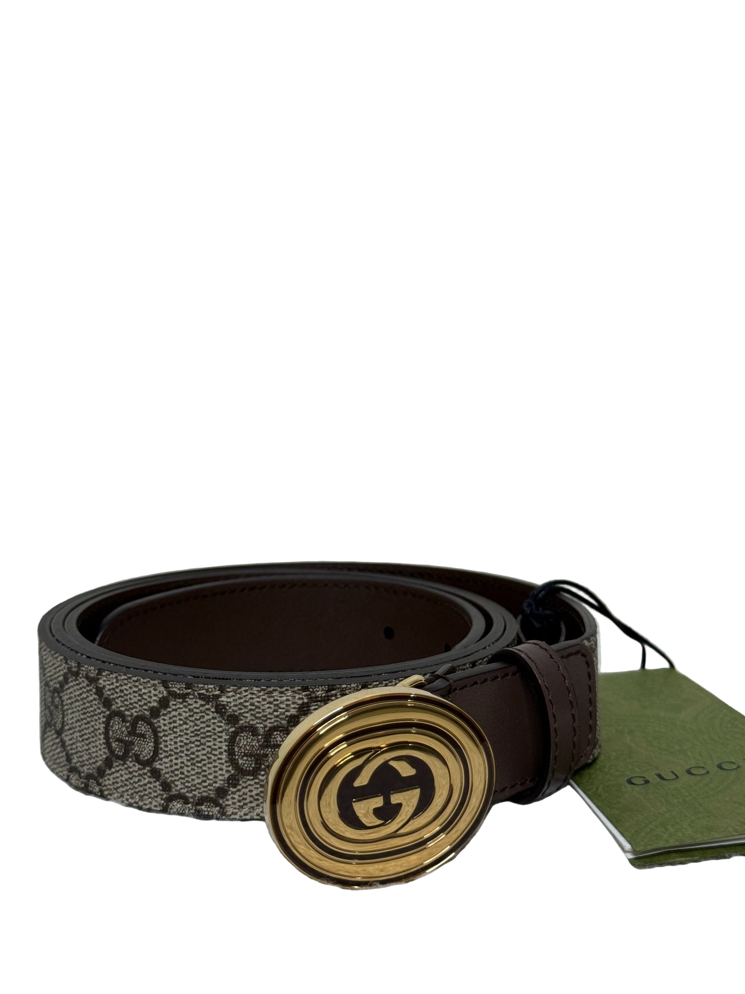 Gucci GG Supreme Oval Buckle Belt
