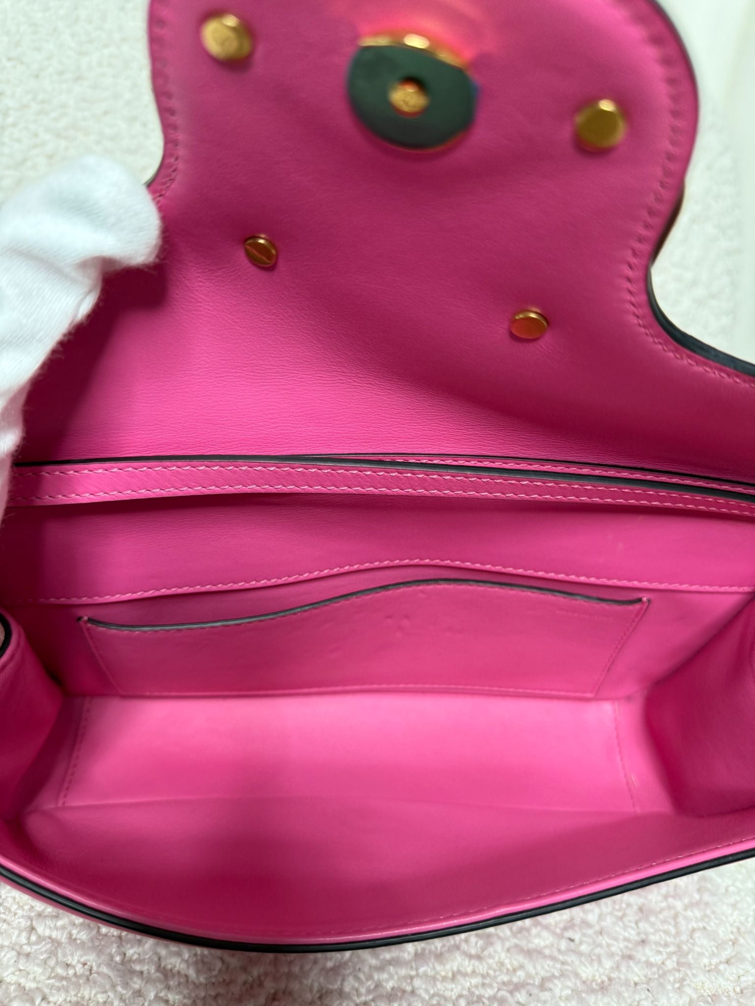 Valentino Garavani Locò Pink Calfskin Vlogo Signature Shoulder Bag