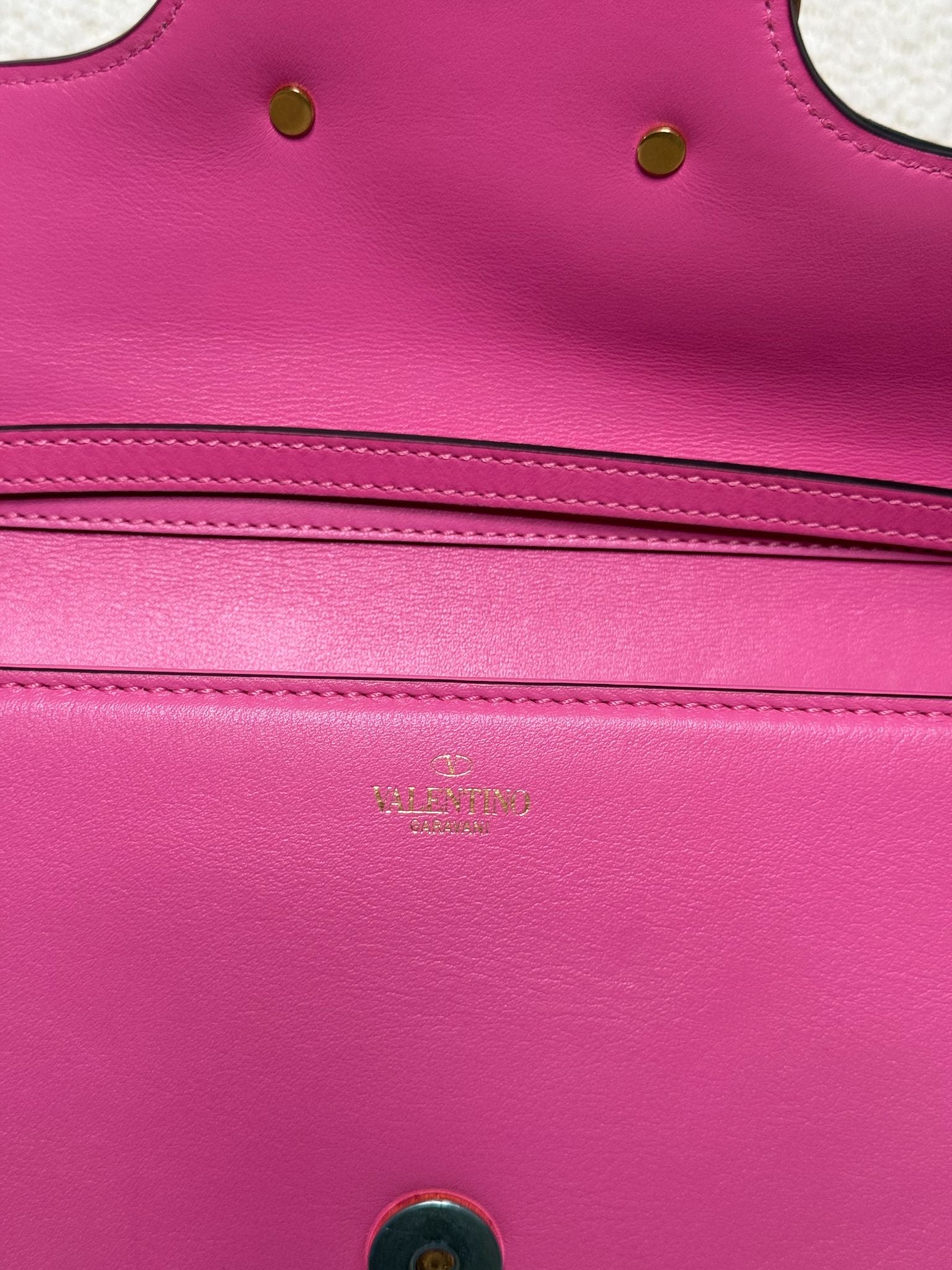Valentino Garavani Locò Pink Calfskin Vlogo Signature Shoulder Bag