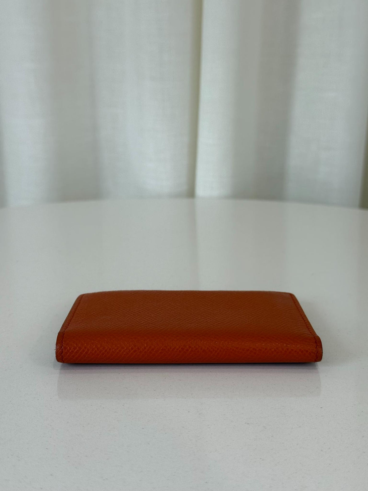 Hermès Calvi Duo Compact Card Holder Orange