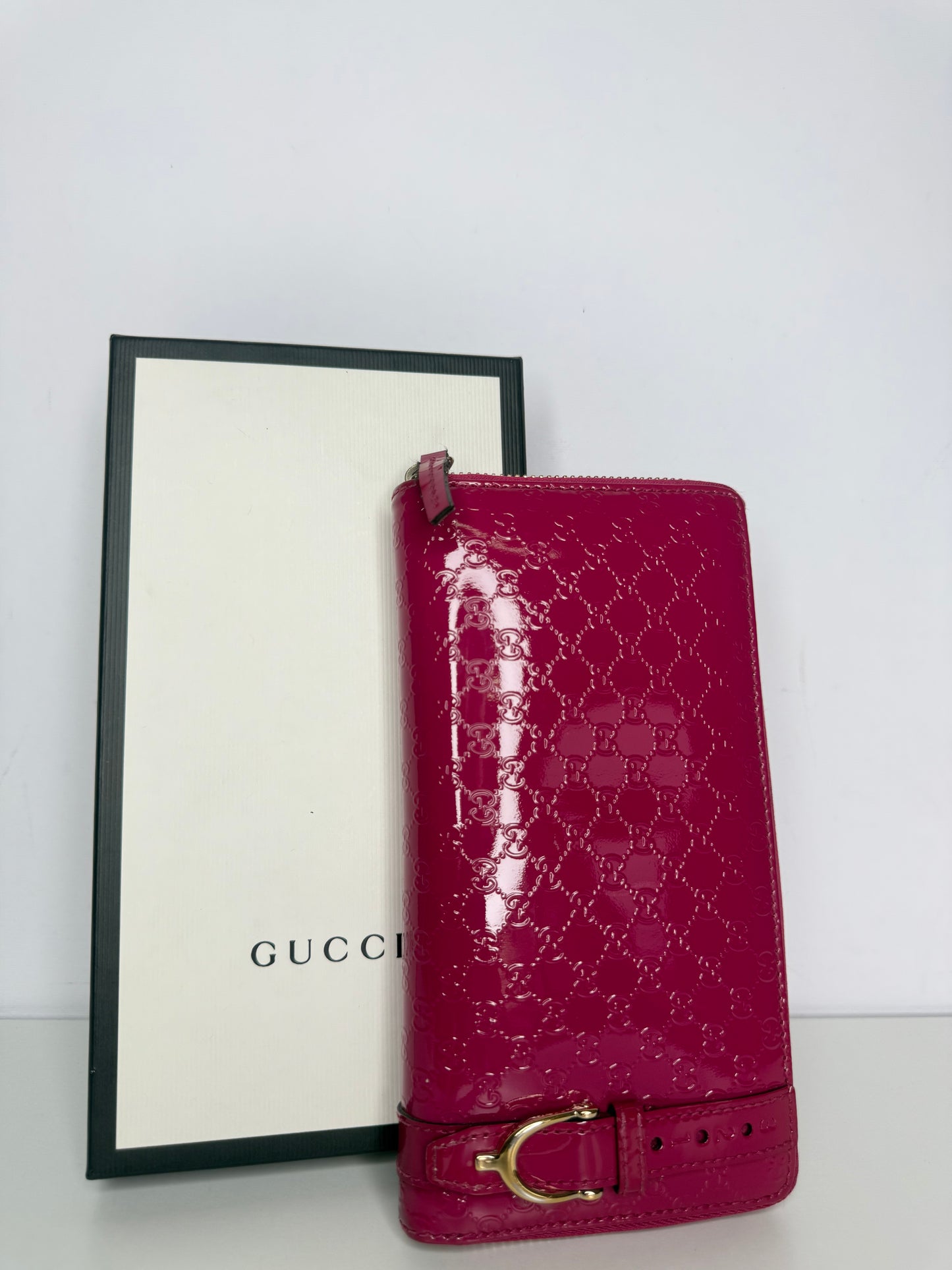 Gucci Fuchsia Microguccissima Nice Long Wallet