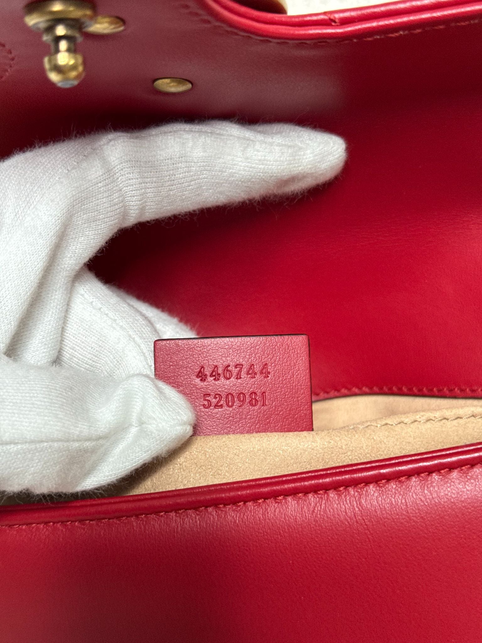 Gucci GG Marmont Small Matelassé Red Leather Shoulder Bag