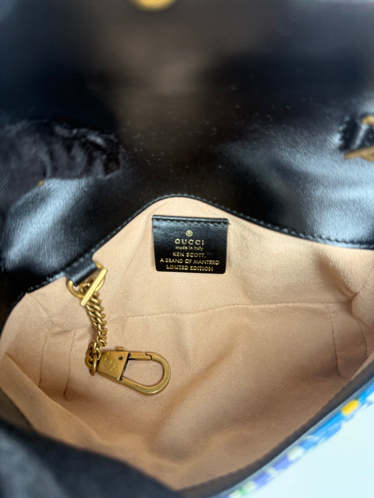 Gucci x Ken Scott Limited Edition Floral Print GG Marmont Mini Shoulder Bag