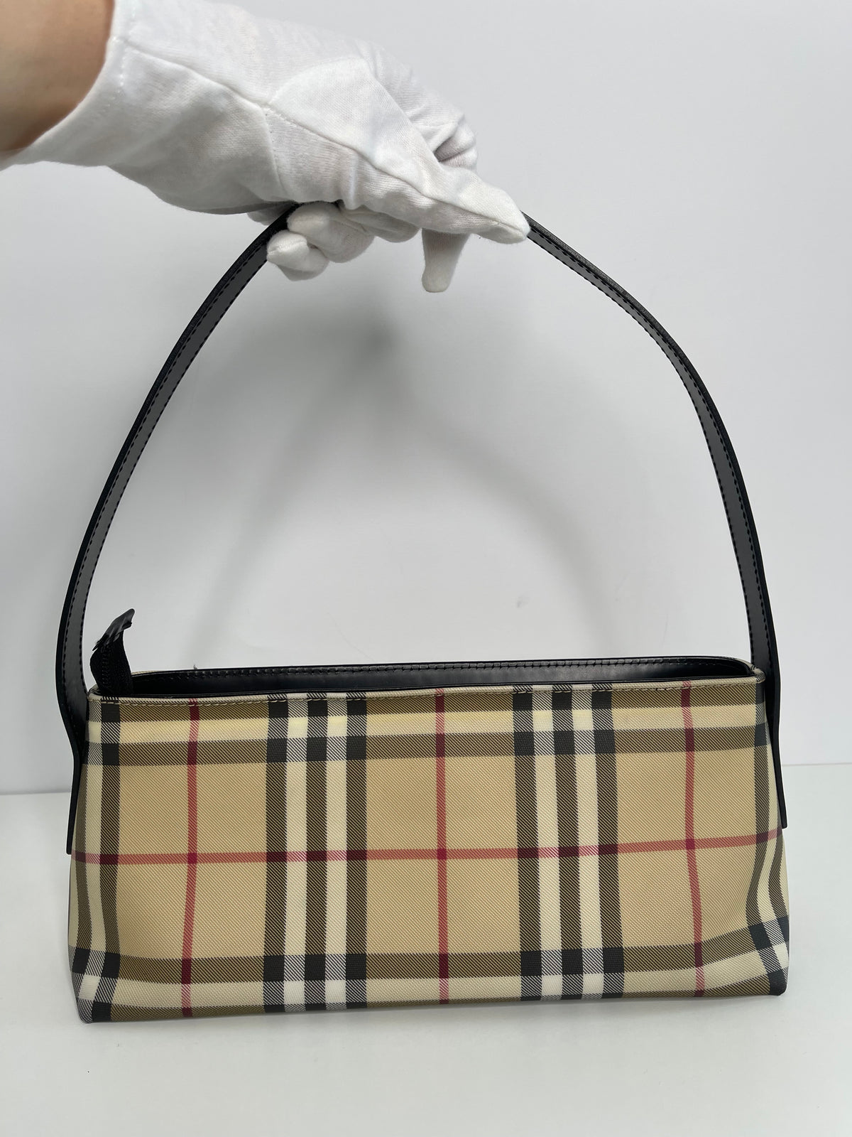Burberry Nova Plaid PVC Leather Bag