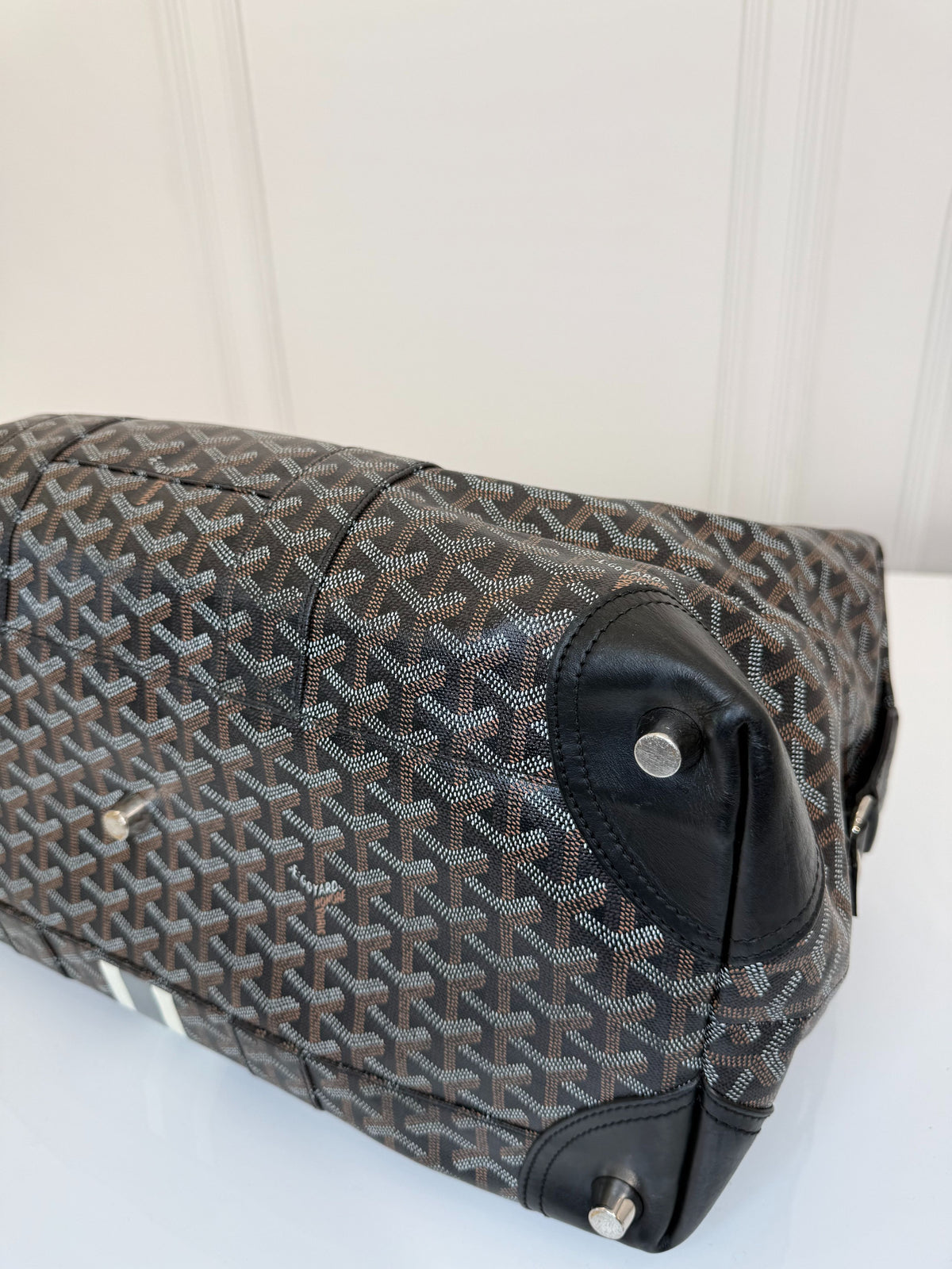 Goyard Goyardine Canvas Black Boeing 45 Duffle Bag