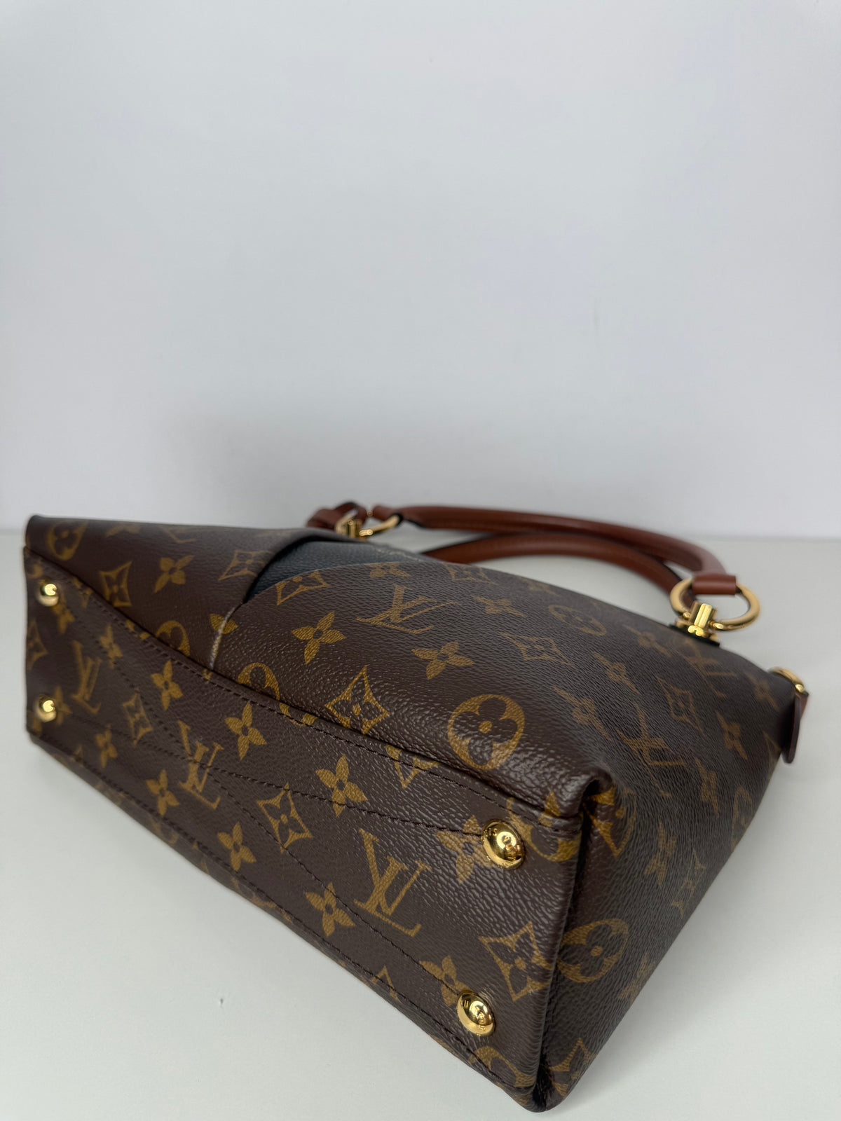 Louis Vuitton V Tote BB Monogram Canvas and Leather