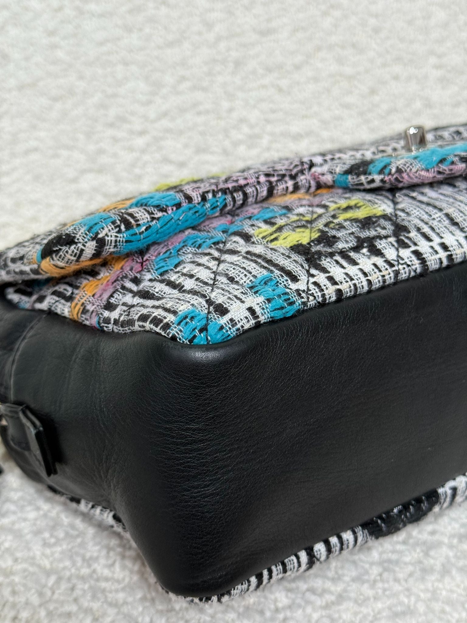 Chanel No.5 Easy Fantasy Quilted Multicolor Tweed Medium Flap Bag