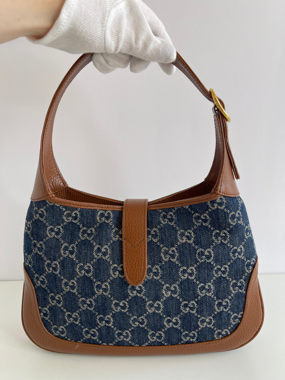 Gucci Jackie 1961 Small Shoulder Bag GG Denim