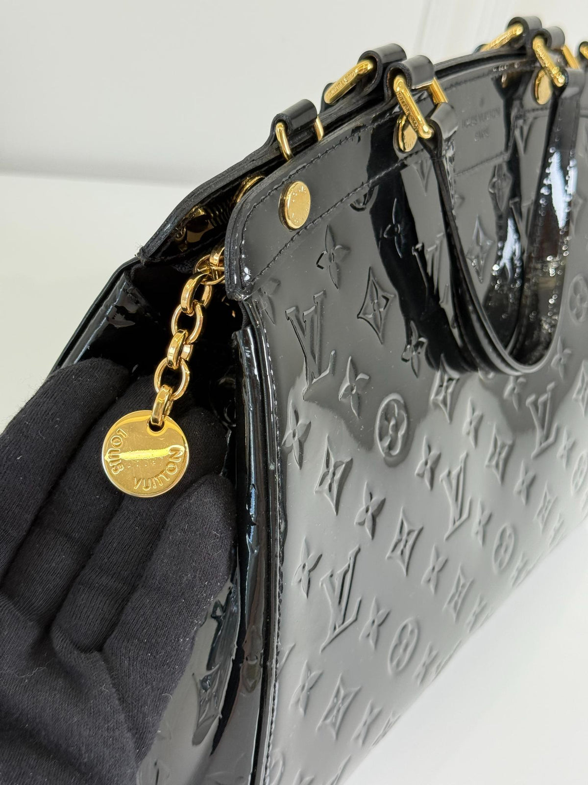 Louis Vuitton Monogram Vernis Brea MM Bag Black