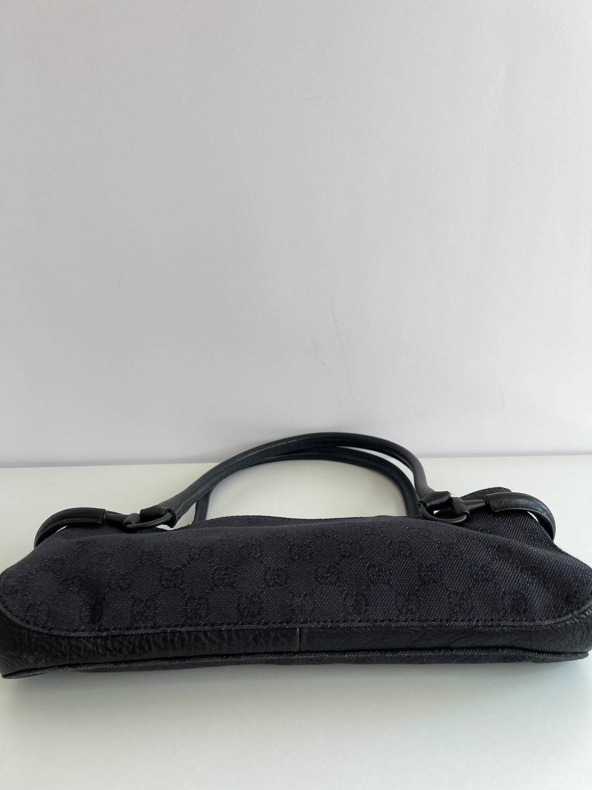Gucci Black GG Canvas Jacquard Baguette