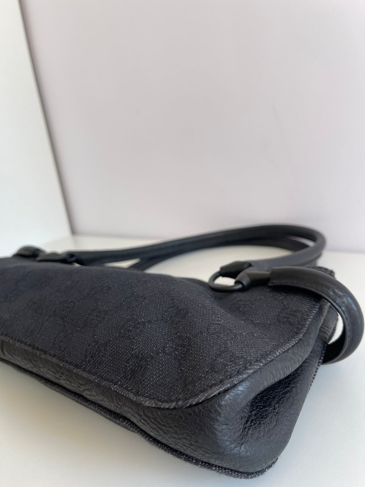 Gucci Black GG Canvas Jacquard Baguette