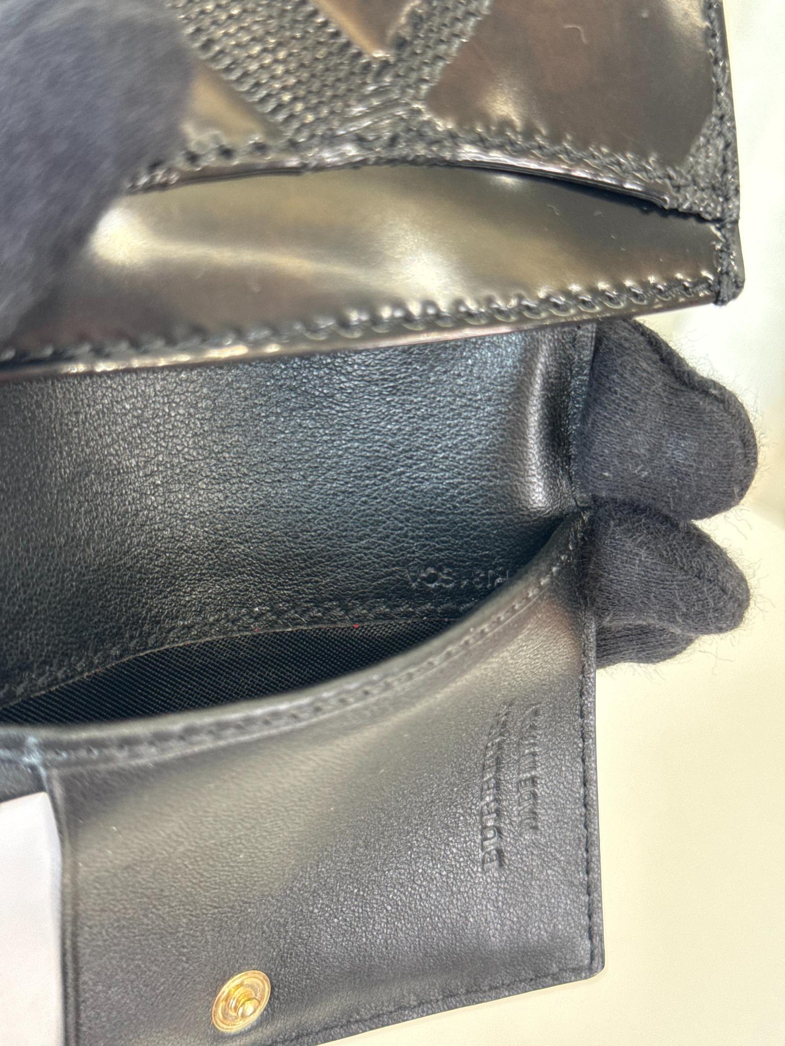 Burberry Black Embossed Check Bifold Cardholder