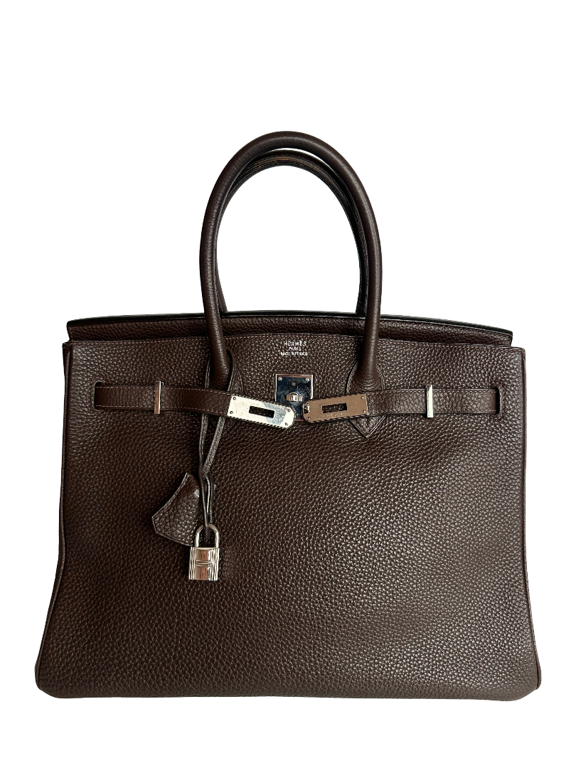 Hermès Birkin 35 Chocolate Clemence Palladium Hardware