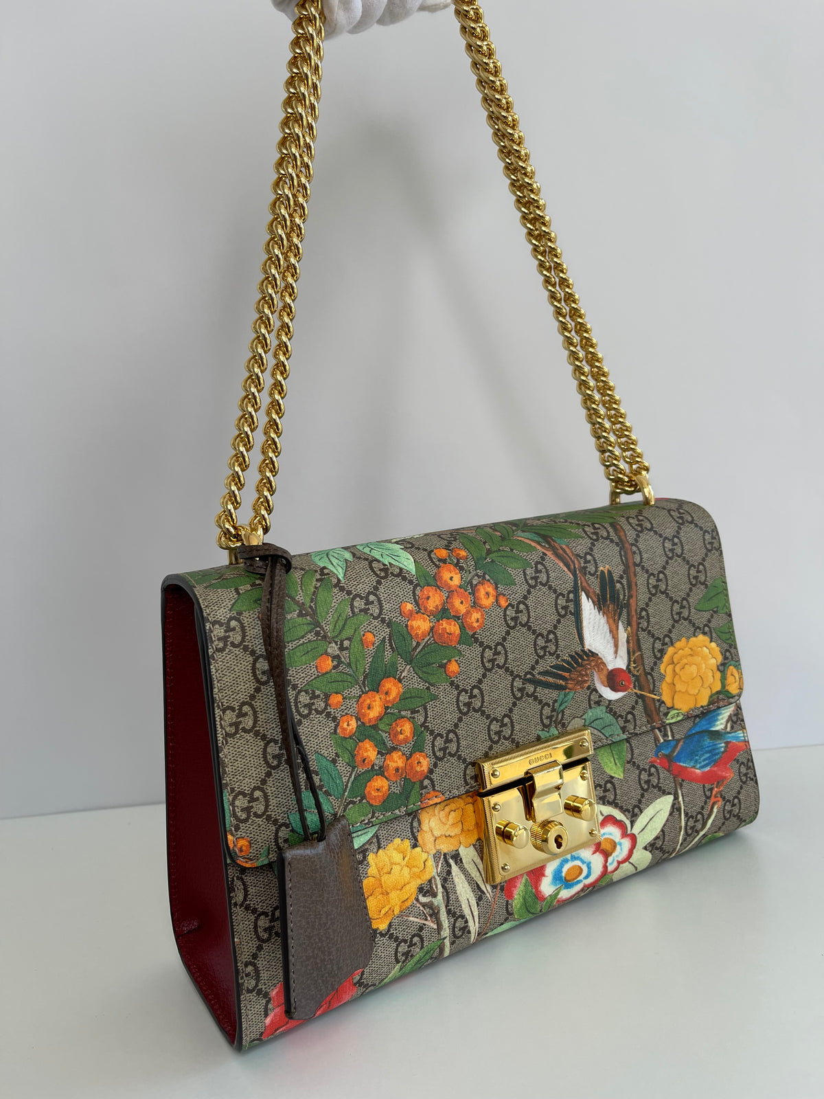 Gucci Padlock GG Supreme Tian Shoulder Bag Medium