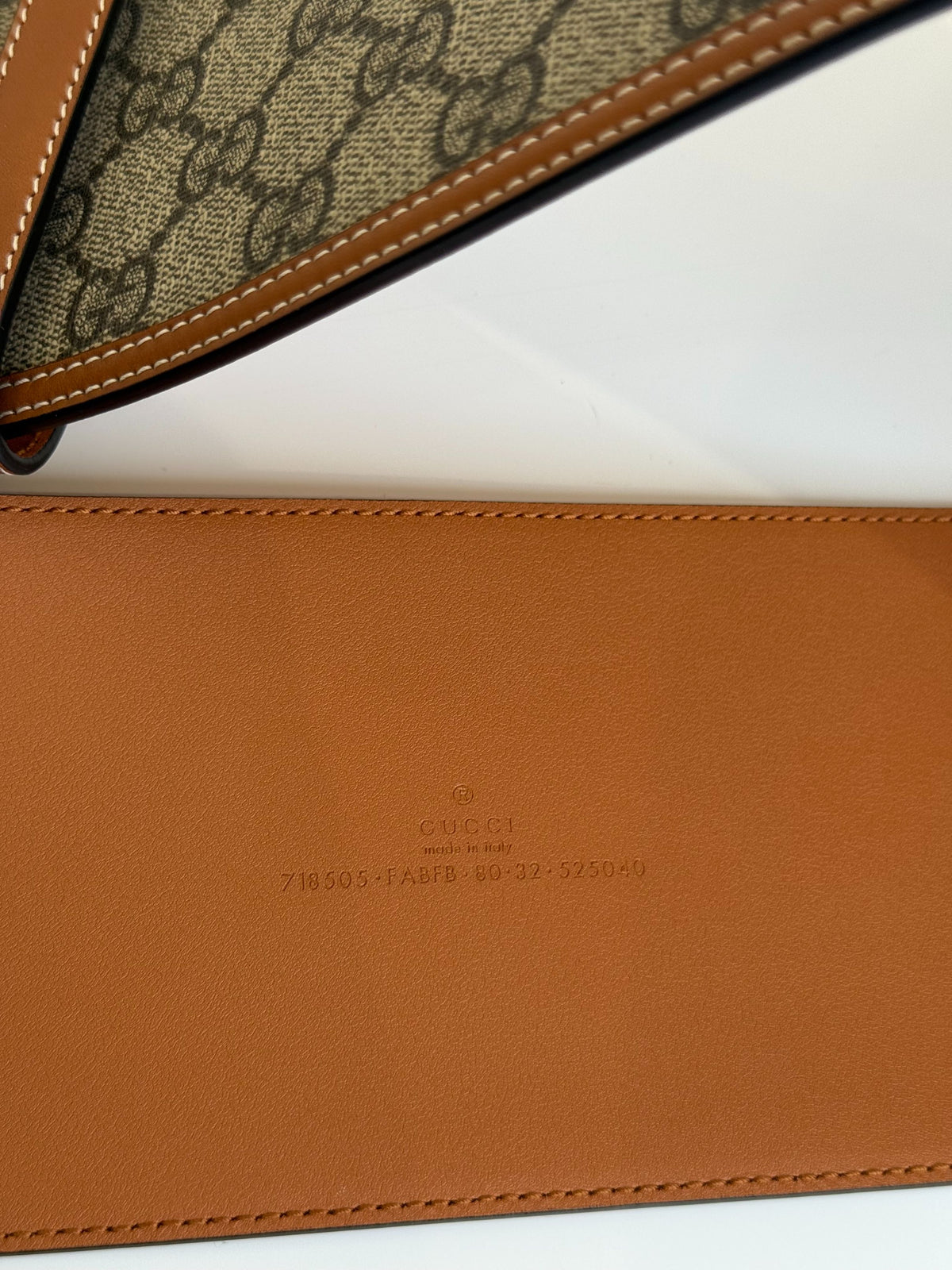 Gucci Beige/Ebony GG Supreme Lunar New Year Wide Belt