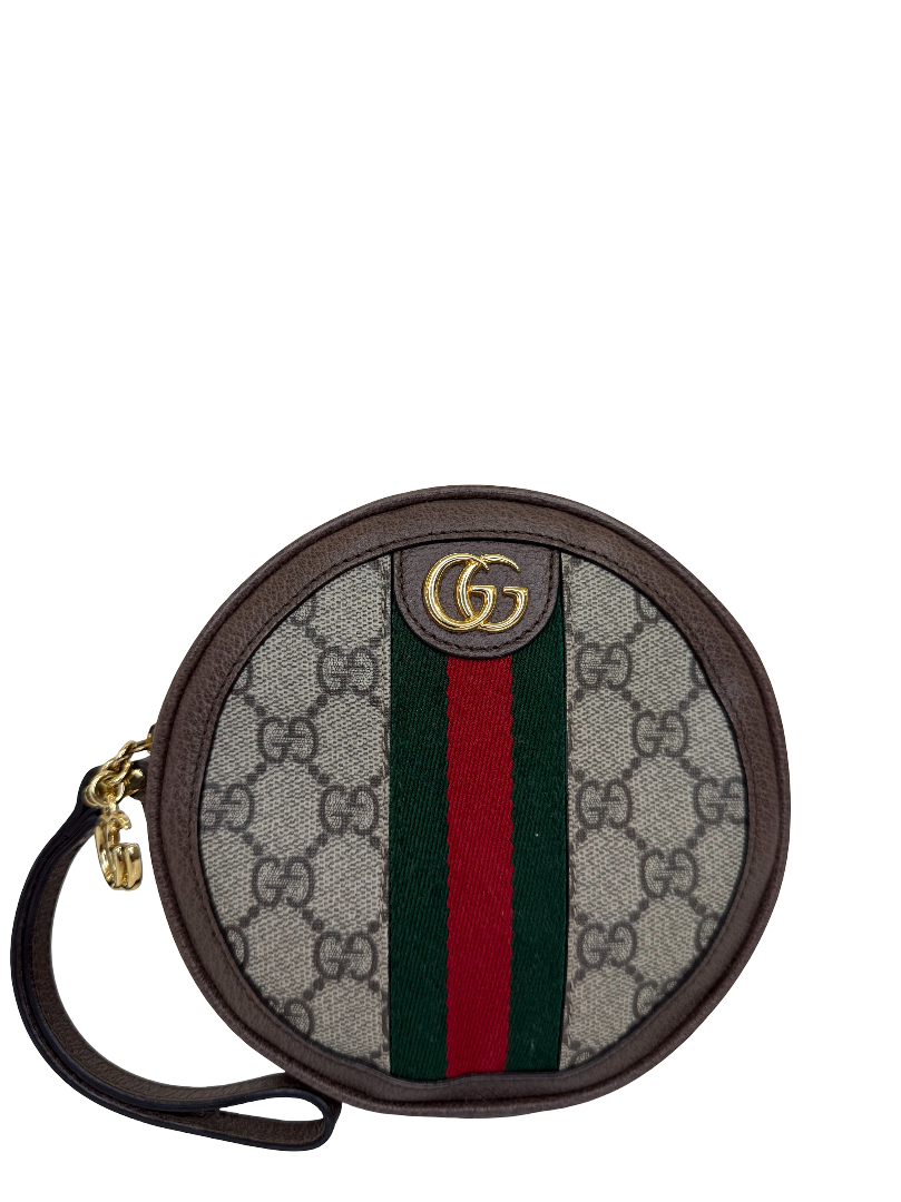 Gucci GG Supreme Ophidia Small Rounded Wristlet Pouch