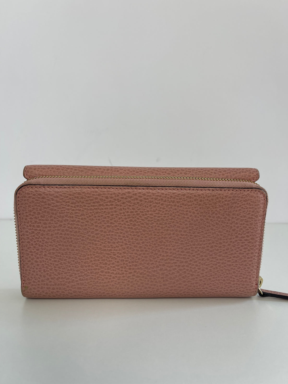 Gucci Interlocking G Pink Leather Long Wallet