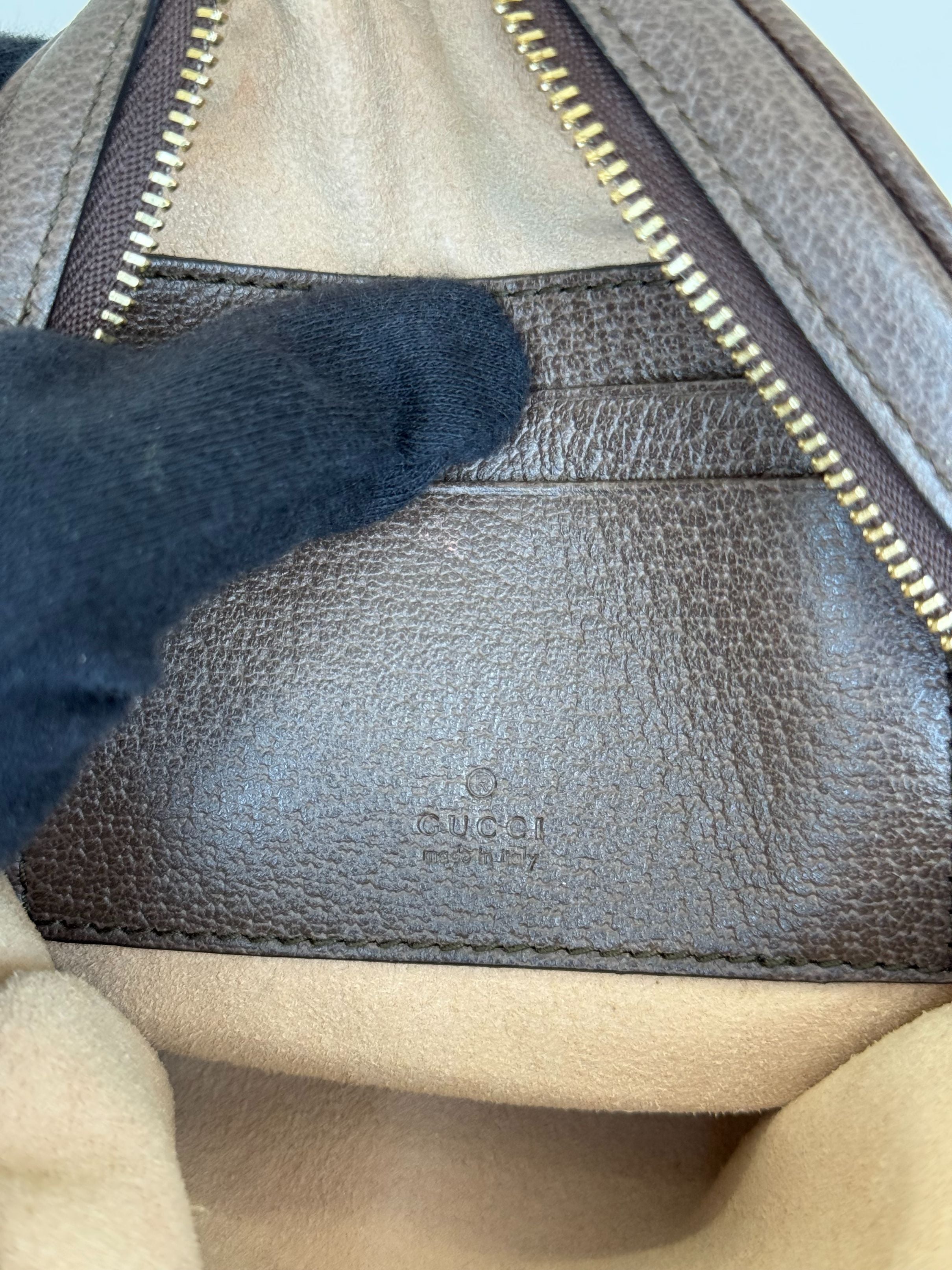 Gucci GG Supreme Ophidia Small Rounded Wristlet Pouch