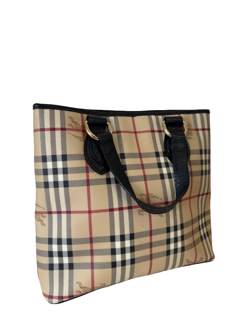 Burberry Haymarket Check Coated Canvas Onslow Tote Bag