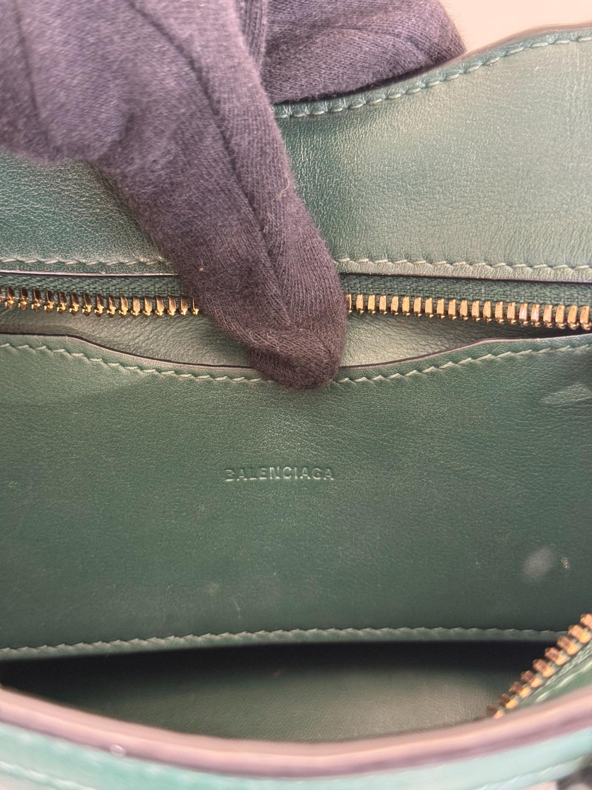 Balenciaga Neo Classic City Mini Green Leather Satchel Bag