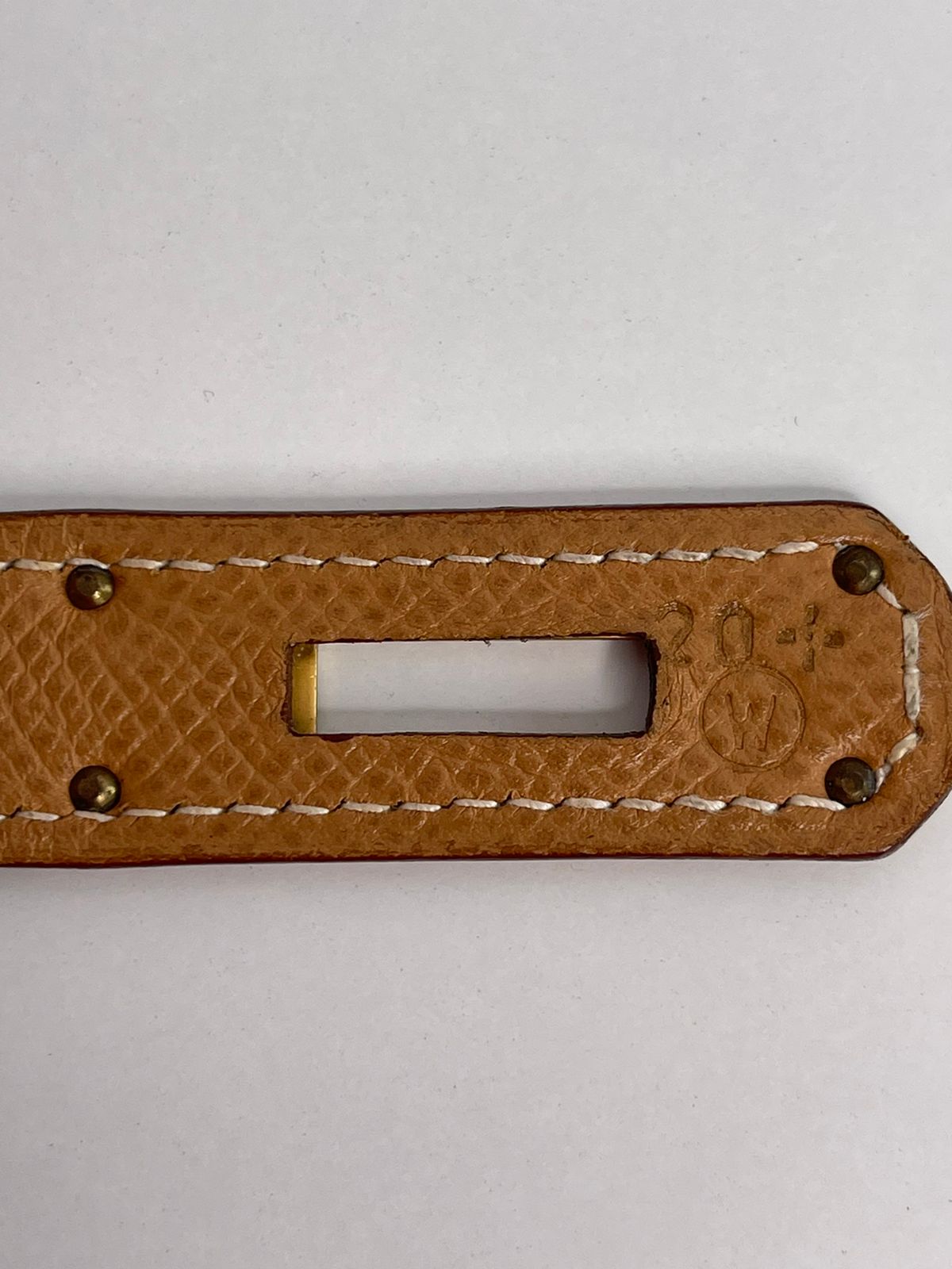 Hermès Vintage Kelly 32 Epsom Gold Leather GH