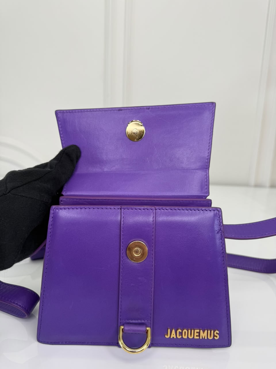 Jacquemus Le Chiquito Montagne Purple Leather Handbag