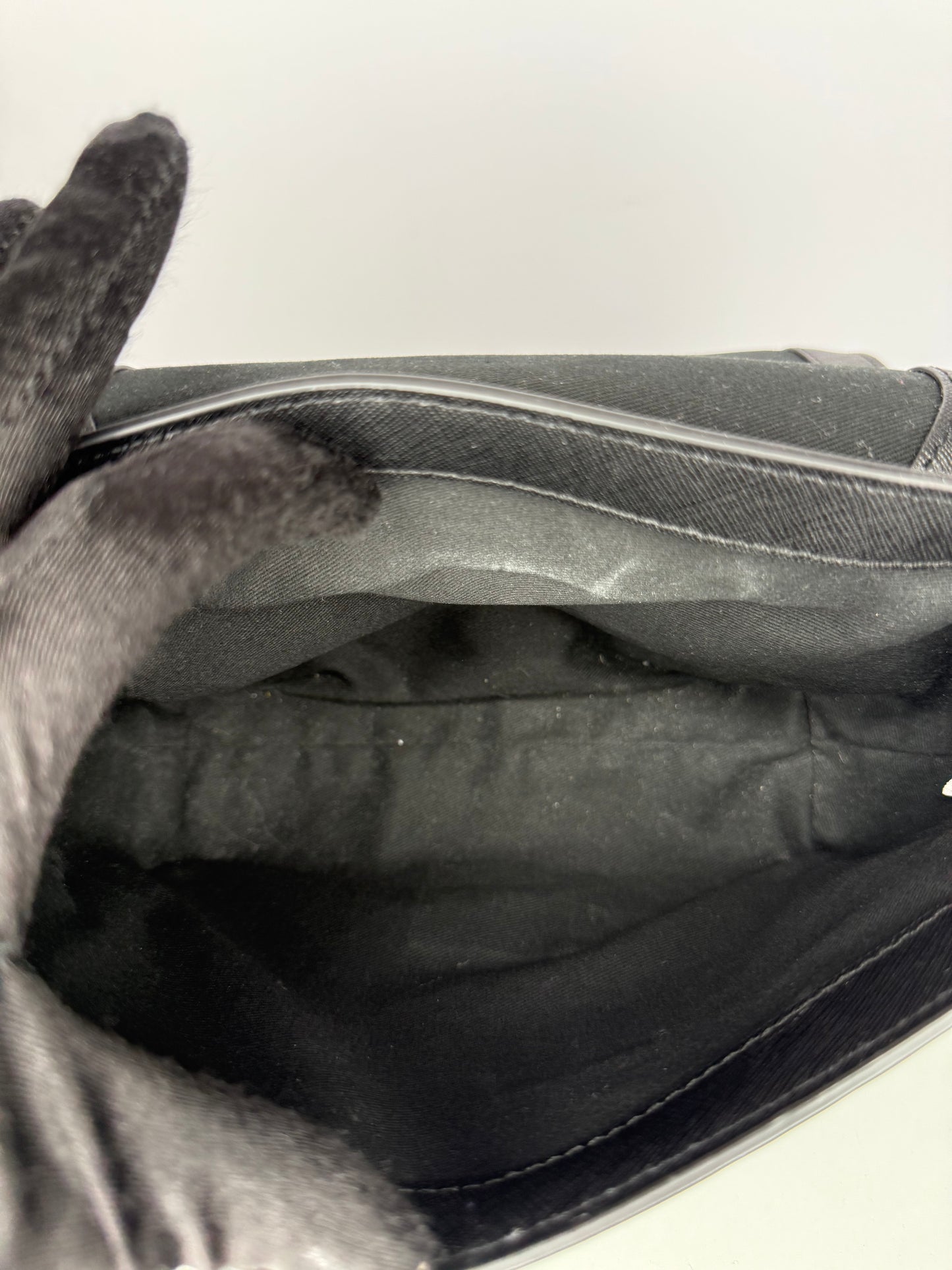 Alexander McQueen Black Leather Motel Crossbody Bag