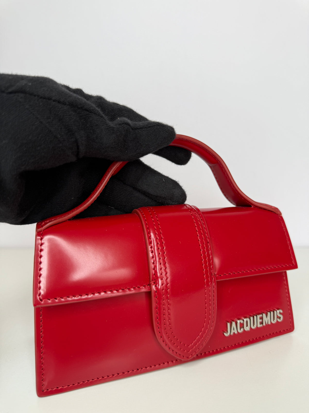 Jacquemus Le Bambino Red Leather Crossbody Bag