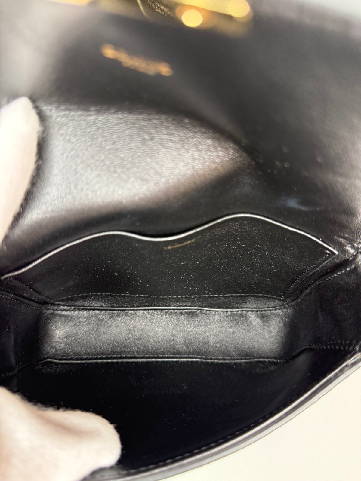 Celine Teen Triomphe Bag In Black Python Leather