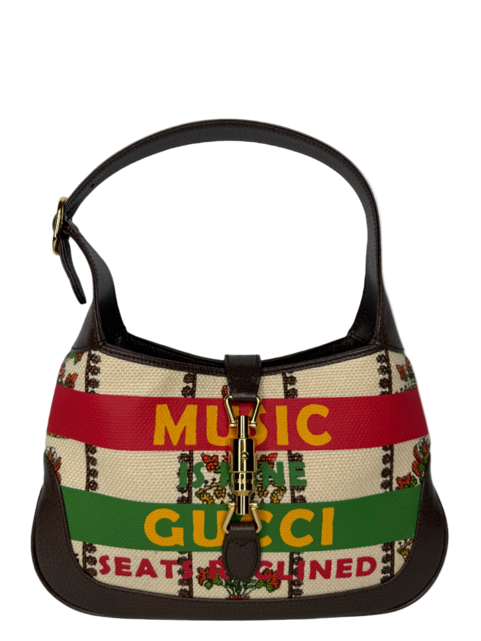 Gucci Small Jackie 1961 Music is Mine Special Edition 100th Brown Leather
