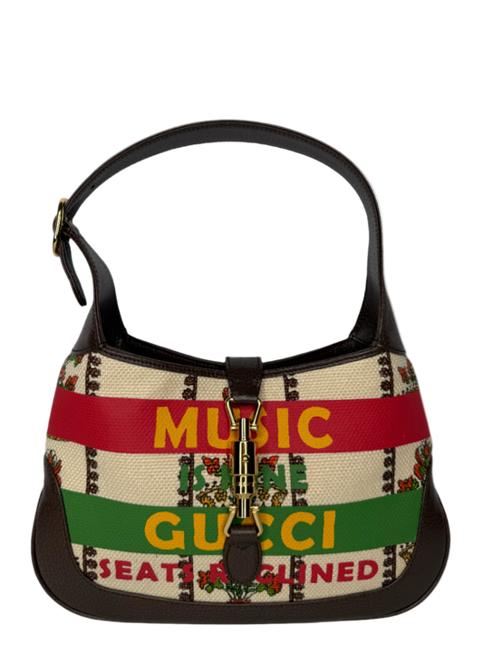 Gucci Small Jackie 1961 Music is Mine Special Edition 100th Brown Leather